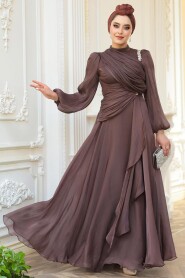 Modest Brown Bridal Dress 51641KH - 1