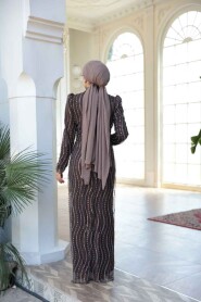 Modest Brown Bridesmaid Dress 4939KH - 8