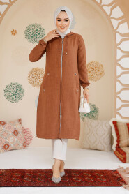 Modest Brown Coat 70792KH - 2