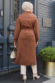 Modest Brown Coat 72112KH - 3