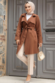 Modest Brown Coat 72131KH - 1