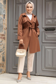 Modest Brown Coat 72131KH - 2