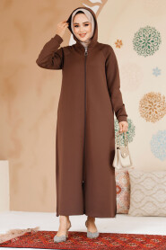 Modest Brown Coat 72231KH - 3