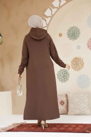 Modest Brown Coat 72231KH - 4