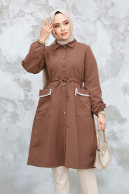 Modest Brown Coat 91781KH - 2