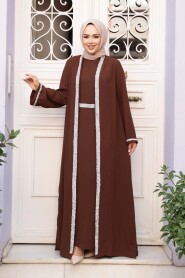 Modest Brown Dress Dual Suit 76852KH - 3