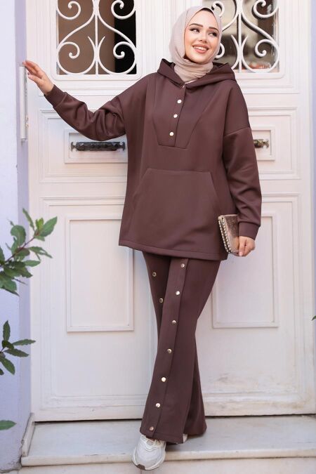 Modest Brown Dual Suit 12312KH - NEVA STYLE
