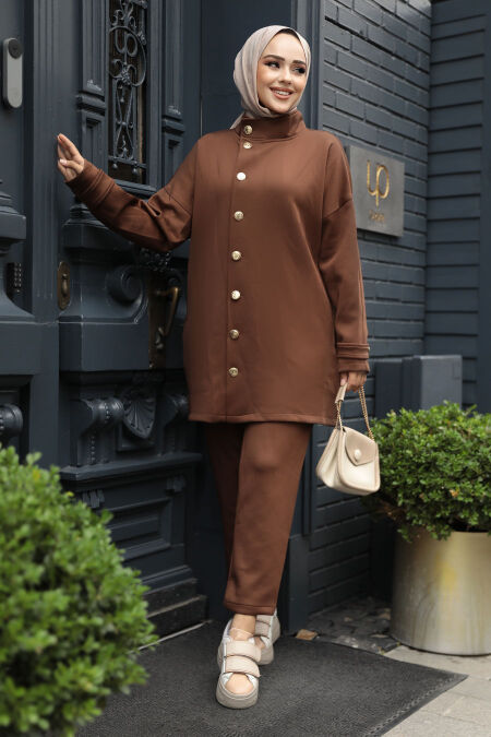 Modest Brown Dual Suit 12391KH - NEVA STYLE