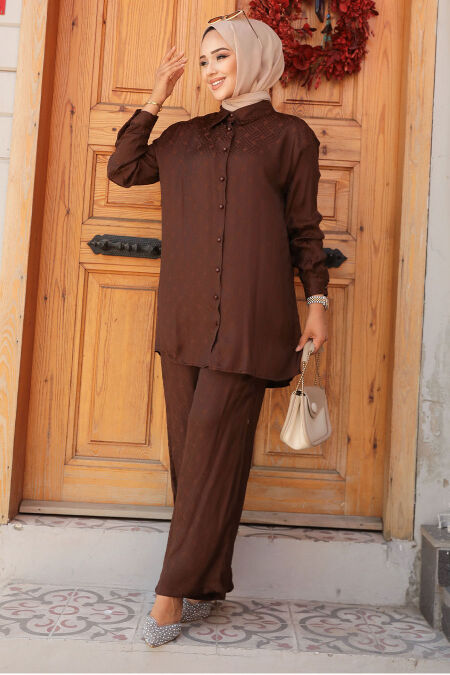 Modest Brown Dual Suit 12502KH - NEVA STYLE
