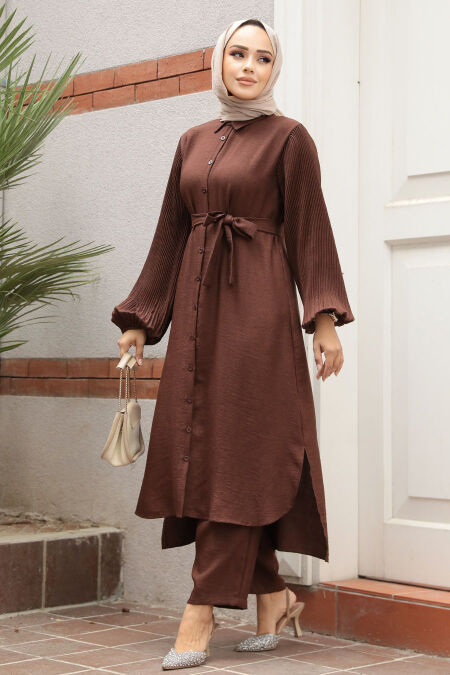 Modest Brown Dual Suit 12581KH - NEVA STYLE