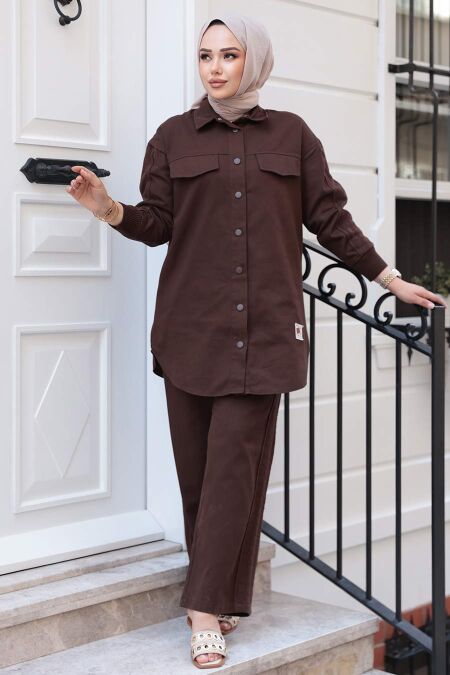 Modest Brown Dual Suit 14272KH - NEVA STYLE