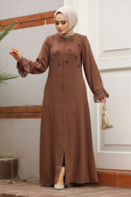 Modest Brown Dubai Abaya 520090KH - 2