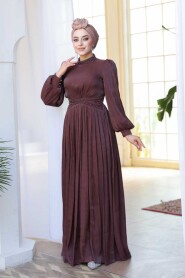 Modest Brown Evening Gown 52751KH - 4
