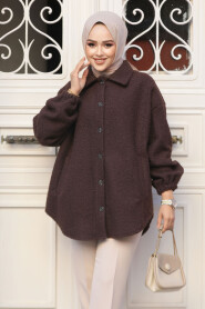 Modest Brown Felt Jacket 30142KH - 2