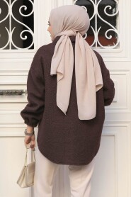 Modest Brown Felt Jacket 30142KH - 3