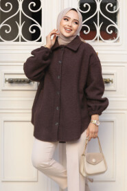 Modest Brown Felt Jacket 30142KH 