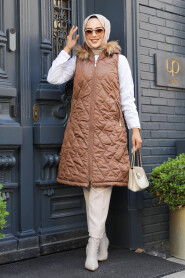 Modest Brown İnflatable Vest 80151KH - 1