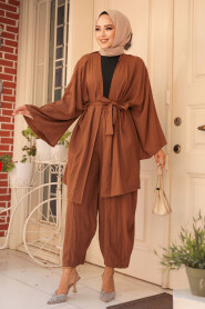 Modest Brown Kimono Dual Suit 12531KH - 2