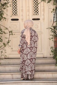 Modest Brown Kimono Dual Suit 12884KH - 3