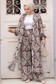 Modest Brown Kimono Dual Suit 12884KH - 1