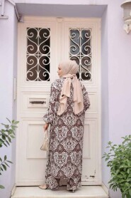 Modest Brown Kimono Dual Suit 12884KH - 4