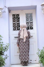 Modest Brown Kimono Dual Suit 12888KH - 3