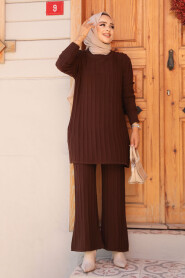 Modest Brown Knitwear Dual Suit 10202KH - 2