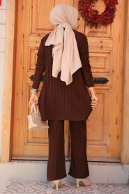 Modest Brown Knitwear Dual Suit 10202KH - 3