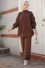 Modest Brown Knitwear Dual Suit 10217KH - 3