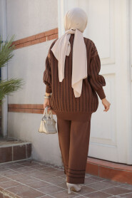 Modest Brown Knitwear Dual Suit 10217KH - 1