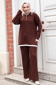 Modest Brown Knitwear Dual Suit 17204KH - 2