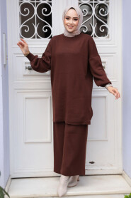 Modest Brown Knitwear Dual Suit 50602KH - 2