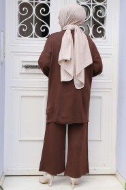 Modest Brown Knitwear Dual Suit 50602KH - 3