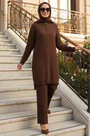 Modest Brown Knitwear Dual Suit 50627KH 