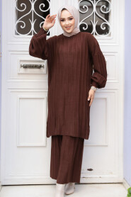 Modest Brown Knitwear Dual Suit 50631KH - 2