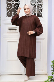 Modest Brown Knitwear Dual Suit 50631KH - 1