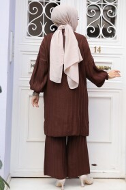 Modest Brown Knitwear Dual Suit 50631KH - 3