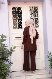 Modest Brown Knitwear Dual Suit 60381KH - 4