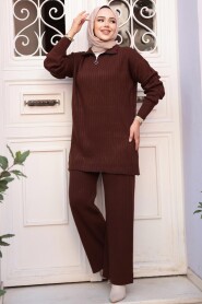 Modest Brown Knitwear Dual Suit 60381KH - 1