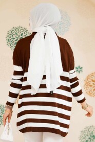 Modest Brown Knitwear Jumper Top 53401KH - 3