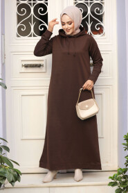 Modest Brown Long Dress 50421KH - 2