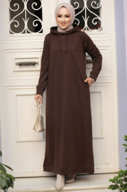 Modest Brown Long Dress 50421KH - 1