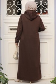 Modest Brown Long Dress 50421KH - 3