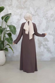 Modest Brown Plus Size Abaya 29123KH - 2