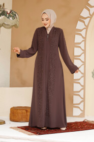 Modest Brown Plus Size Abaya 29127KH - 2