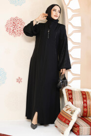 Modest Brown Plus Size Abaya 41569S - 1