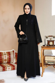 Modest Brown Plus Size Abaya 41569S - 3