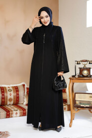 Modest Brown Plus Size Abaya 41569S - 4