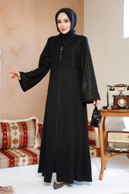 Modest Brown Plus Size Abaya 41569S - 5