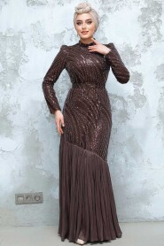 Modest Brown Prom Dress 50261KH - 2